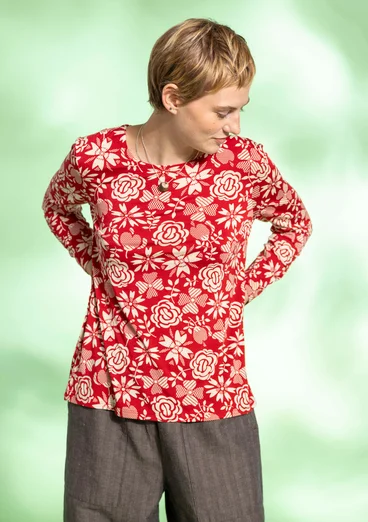 Shirt „Karin“ aus Micromodal/Elasthan - tomate