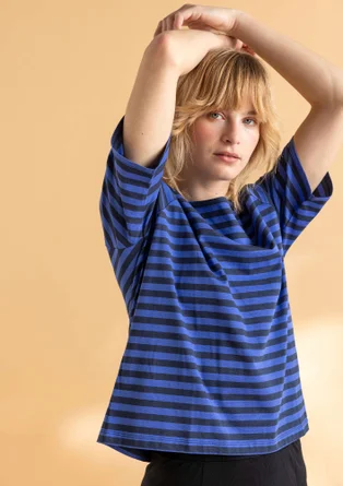 Organic cotton jersey top - blue mussel/brilliant blue