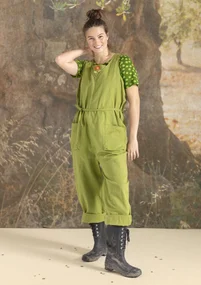 “Gardener” organic cotton/linen dungarees - kiwi