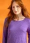“Luna” long-sleeve top in lyocell/spandex (wild pansy/patterned M)