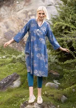 “Rose hip” woven organic cotton dress - indigo