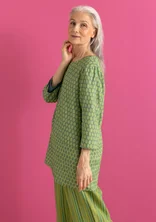 “Vendela” woven organic cotton tunic - rosemary/patterned