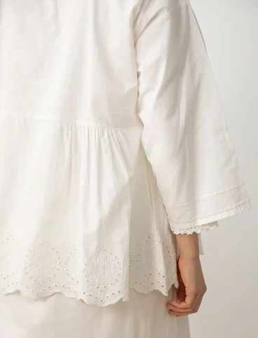 “Syd” woven organic cotton blouse - light ecru