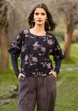 “Rose hip” woven organic cotton blouse - black