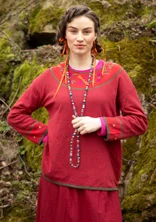 “Maria” organic/recycled cotton sweater - pomegranate