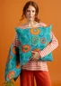 “Sunflower” organic cotton/linen cushion cover (turquoise One Size)