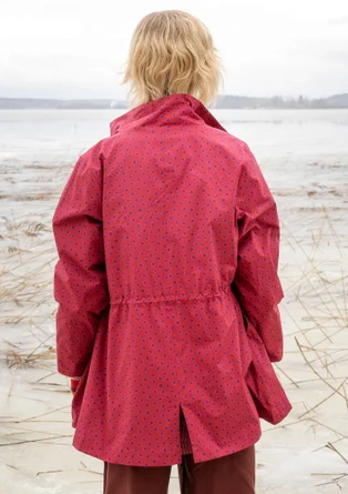 Parka "Lucy" en coton biologique tissé - cranberry/motif