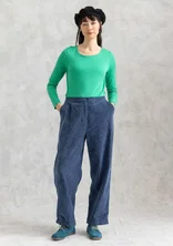 “Rime” corduroy pants in organic cotton - indigo