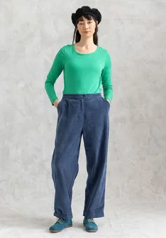 “Rime” corduroy pants in organic cotton - indigo