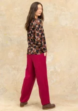 Solid-colour, organic cotton/elastane jersey yoga trousers - red0SP0cabbage