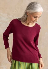 Sweater in organic cotton/lyocell - purple red