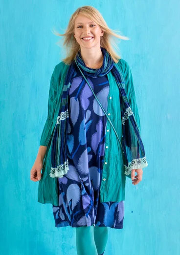 Robe ”Botanica” en jersey de modal - bleu nuit