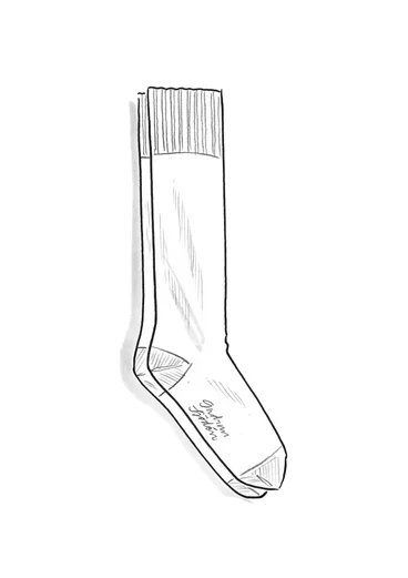 Chaussettes hautes en coton biologique uni - moutarde