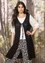“Fröjda” organic cotton pointelle knit waistcoat (black L)