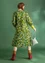 “Blossom” woven organic cotton dress (dark green/patterned XL)