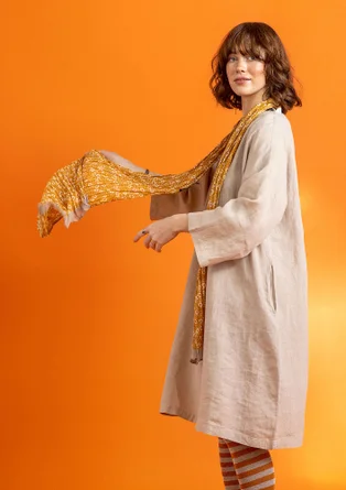 “Jasmine” shawl in organic cotton - mustard