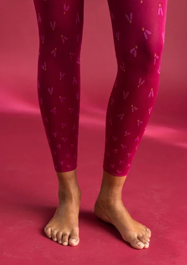 “Fjät” leggings made of recycled polyamide - dark hibiscus