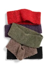 Headband in an alpaca blend - parrot red/melange