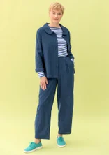 “Daisy” woven organic cotton trousers - indigo