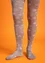 “Blossom” jacquard-knit tights in recycled nylon (iron gray/patterned S/M)