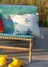 “Lemon Tree” cushion cover in organic cotton (sea blue One Size)