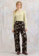 “Cornus” velour pants in organic cotton/recycled polyester - dark chokolate