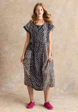 “Sally” woven dress in organic cotton - black