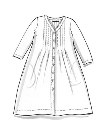 Kleid „Malören“ aus Leinengewebe - dunkelaubergine