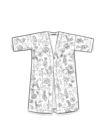 Kimono "Paraquite" en coton biologique - cytise