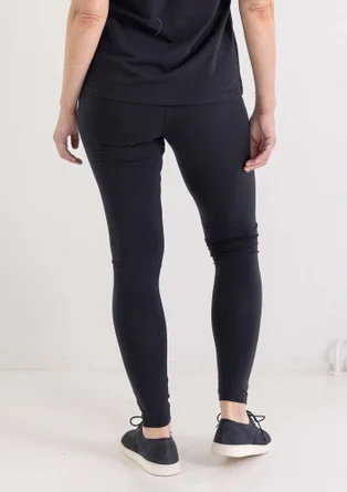 “Eleonora” organic cotton/elastane jersey leggings - black