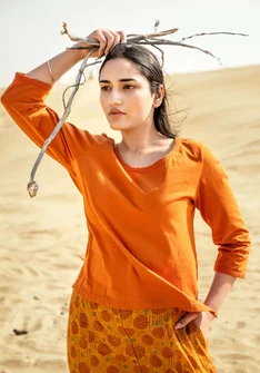 “Daisy” top in organic cotton - henna
