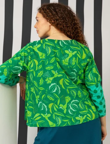 “Uuve” blouse in organic cotton - basil