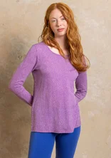 “Bianca” lyocell/elastane jersey top - purple cosmos/patterned