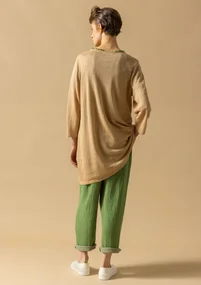 Knit tunic in linen/recycled linen - oatmeal