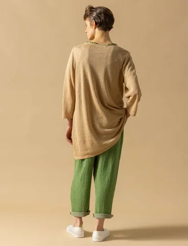 Tunic in a linen/recycled linen knit fabric - oatmeal