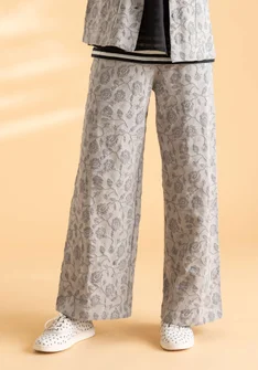 Pantalon "Hazel" en jersey de coton biologique/élasthanne - gris clair