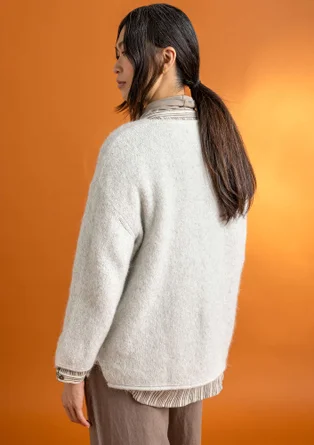 Alpaca blend sweater - feather/melange