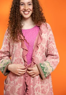 “Nectar” organic cotton cardigan - dusky pink