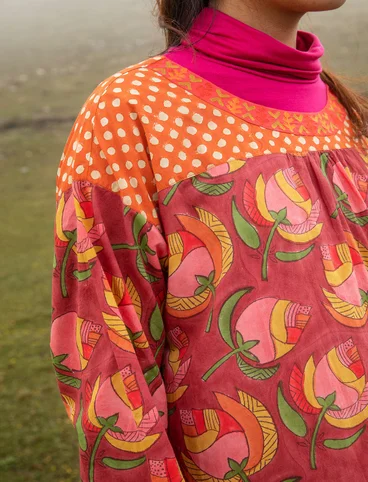 Kleid „Gulab“ aus Bio-Baumwollgewebe - feige