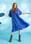Tricot jurk van katoen/modal (briljantblauw S)