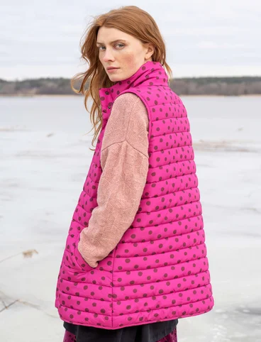 “Susan” vest in recycled polyester - cerise