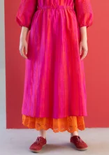 “Melody” woven skirt in organic cotton/silk - pink begonia