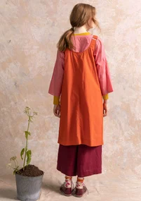 Balalaika-Kleid „Amber“ aus Öko-Baumwolle/Leinen - chili