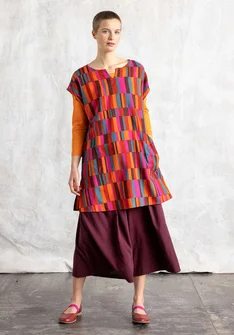 “Rut” woven viscose/linen tunic - papegojrd0SL0mnstrad