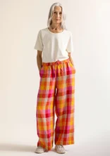 “Seraj” woven pants in linen - multicoloured