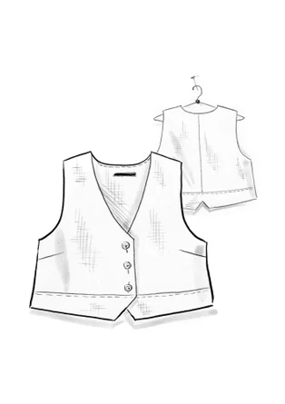 Gilet sans manches « Stina » en coton biologique tissé - cuivre