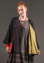 Woven “Bodil” jacket in linen - black