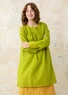 Woven organic cotton dress (asparagus S)