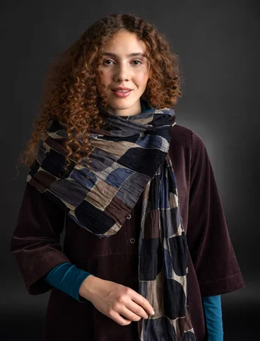 “Hedda” organic cotton scarf  - black