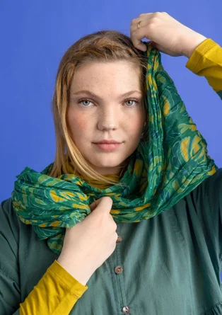 “Hedda” organic cotton shawl  - malachite